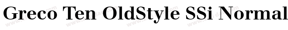 Greco Ten OldStyle SSi Normal字体转换